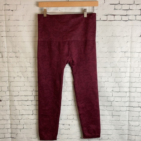 SPANX Garnet Rose Look At Me Now Crop Leggings Womens 1X Plus Size Athleisure - Picture 12 of 16